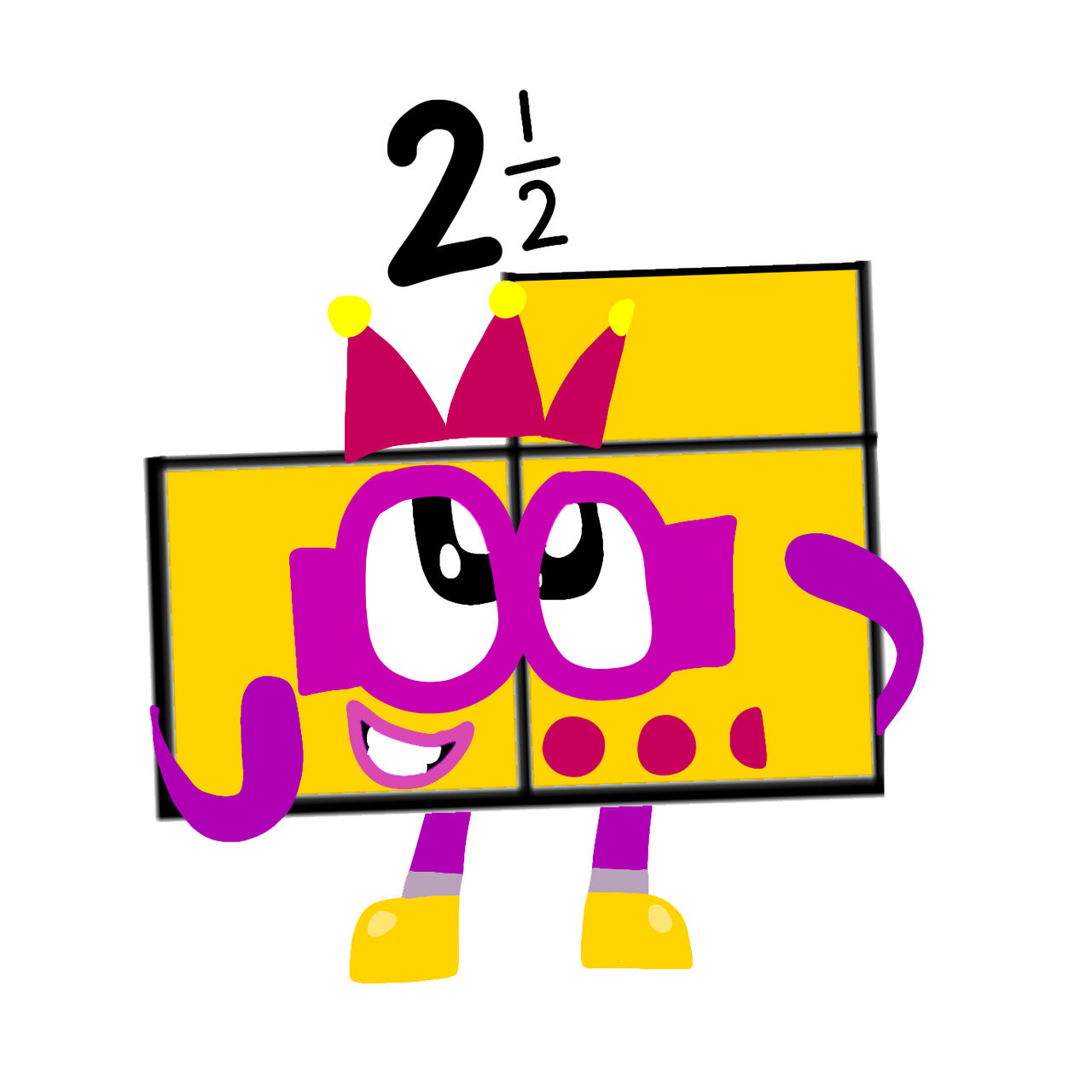 Number Block Two Vector Numberblock 2 and a half by luizzzwishata on DeviantArt