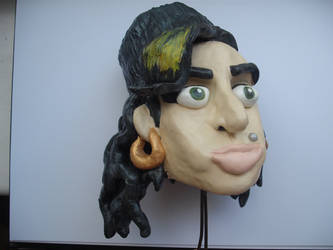 Amy Winehouse clay head 4