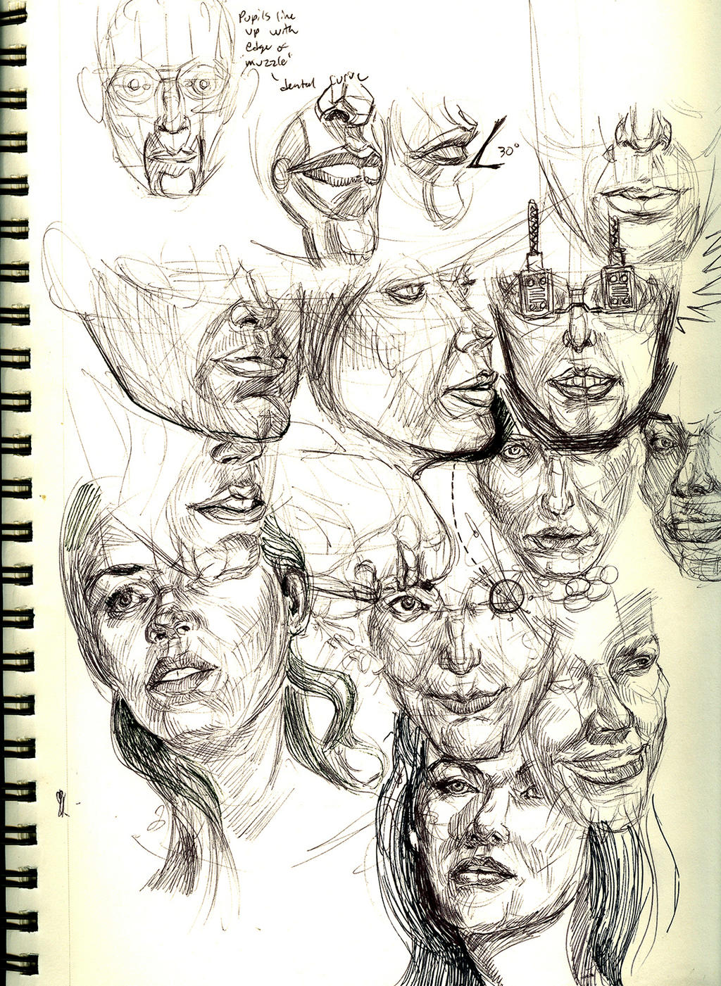 Lower face sketches