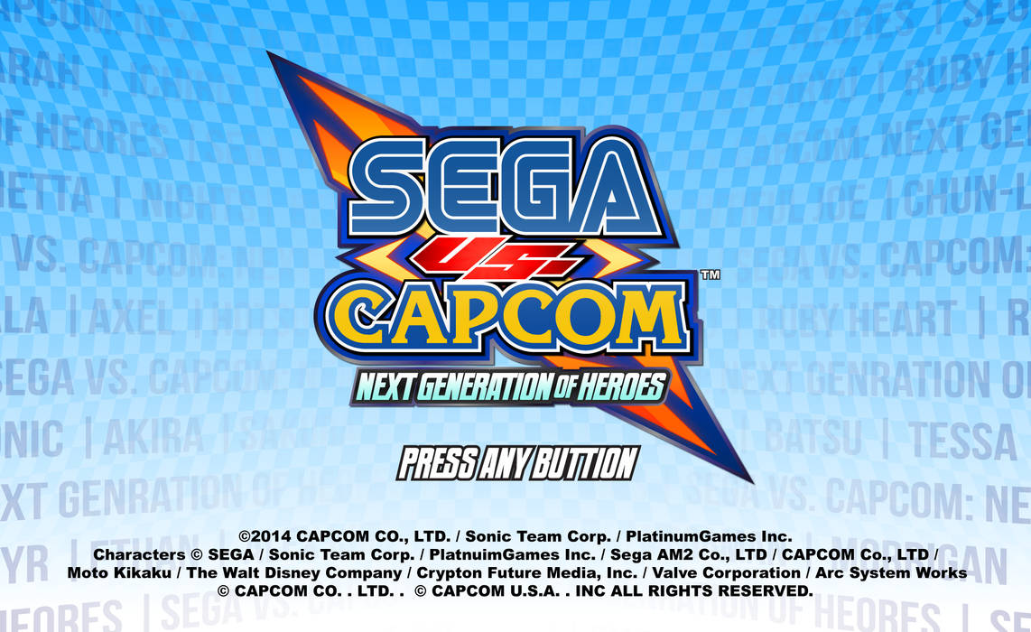 Sega vs. Capcom title screen by Randsanity on DeviantArt