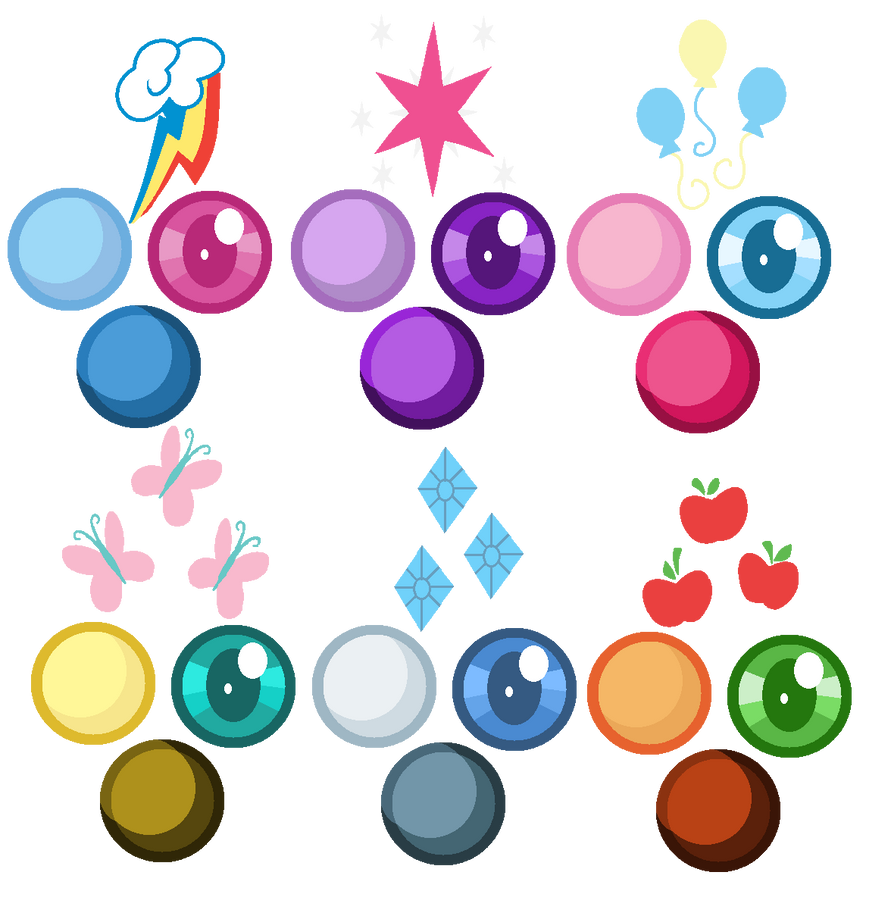 MLP FiM base |Mane 6 Colours | by AngelLight-Bases on DeviantArt