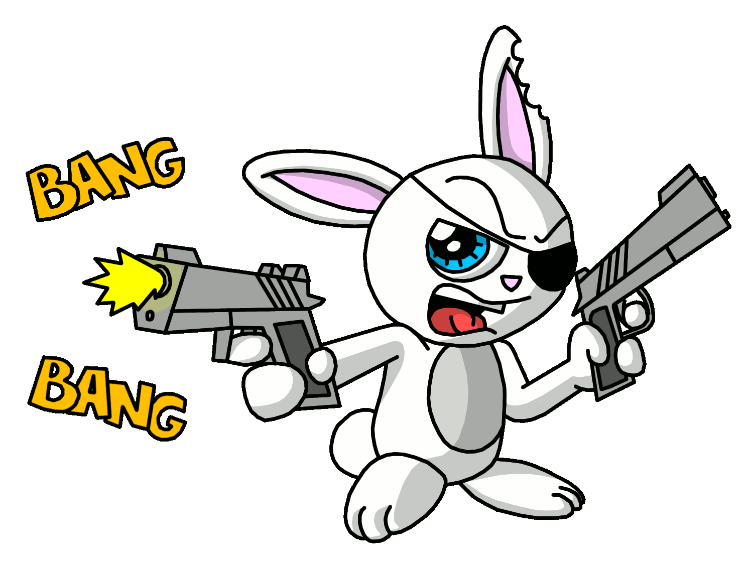 Bunny with Guns by Drewdini on DeviantArt