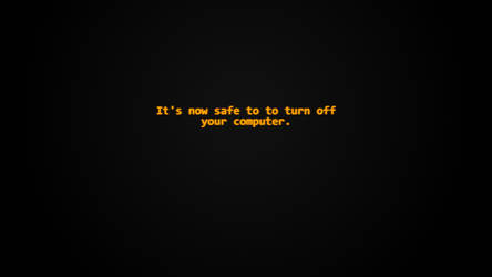 Wallpaper - Turn Off Your Computer