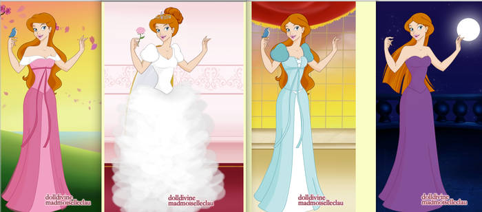 Giselle and her 4 dresses