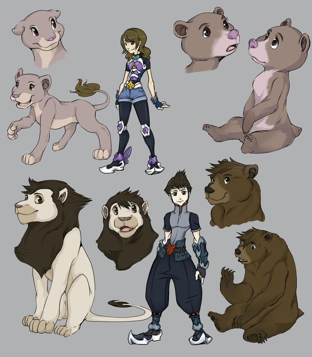 Lion Forms set 1 by KajiMateria on DeviantArt