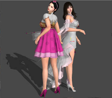 DOA Evie Dress Korean Pink And Cherry Blossom DL