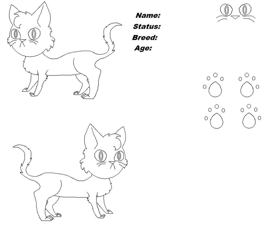 Feline Ref Base Cat Ref. Sheet Base by MidnightArtist1 on DeviantArt
