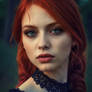 Red-Haired Woman With Intense Gaze