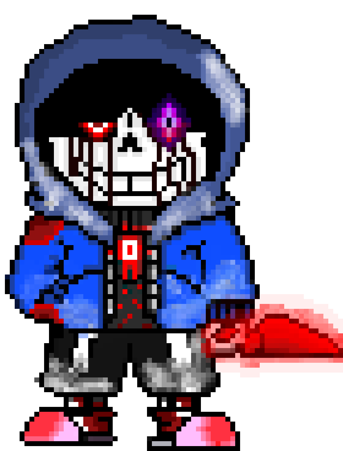 Killer sans knifeless pixel art