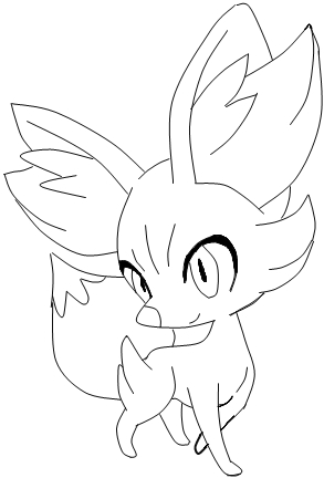 Fennekin Lineart by RinKagamine11 on DeviantArt
