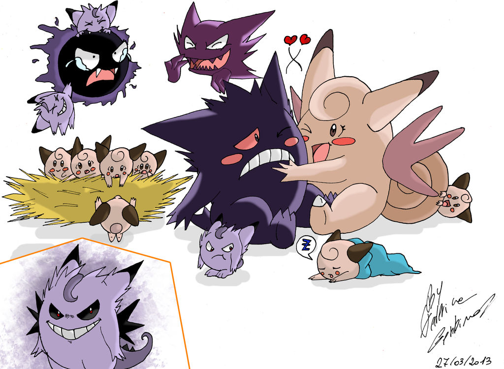 Theory Clefable and Gengar by Jorge5H on DeviantArt