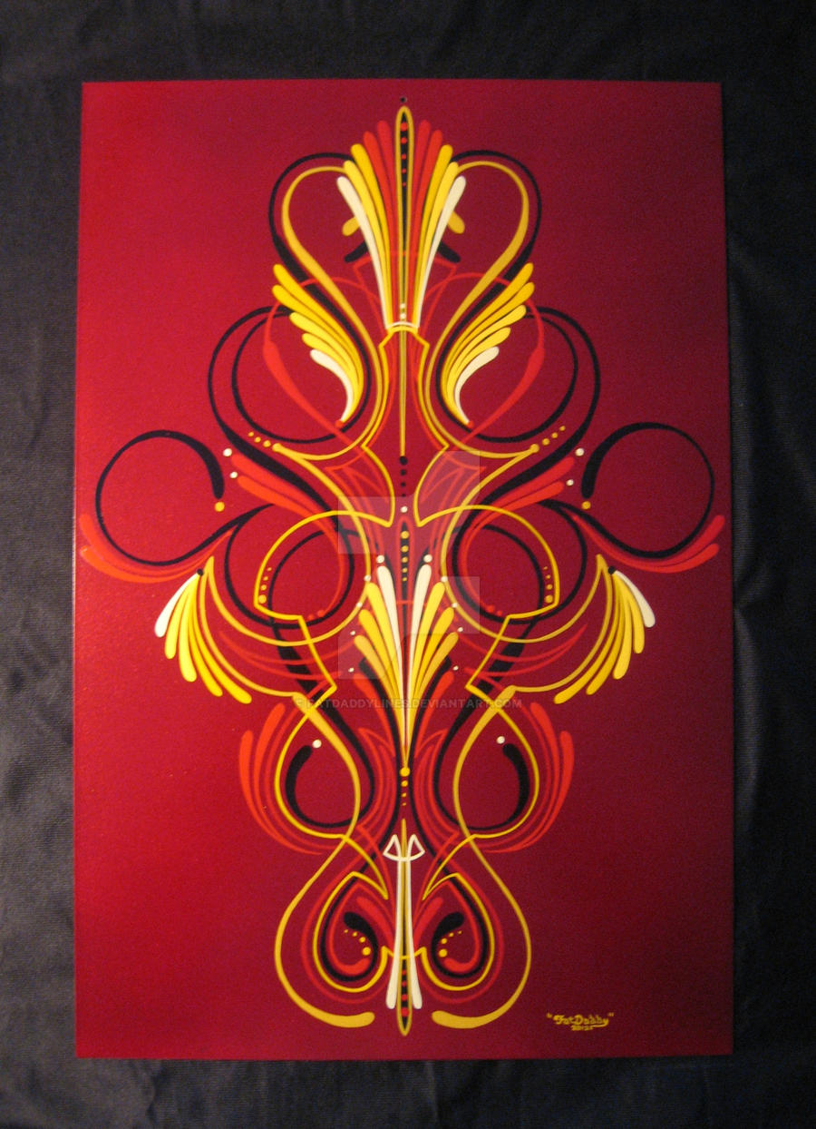 Pin Art Scroll Scroll Style Pinstriping by fatdaddylines on DeviantArt