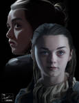 Arya Stark digital painting by frostdusk