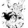 Superman and Wonder Woman by Marcio Abreu