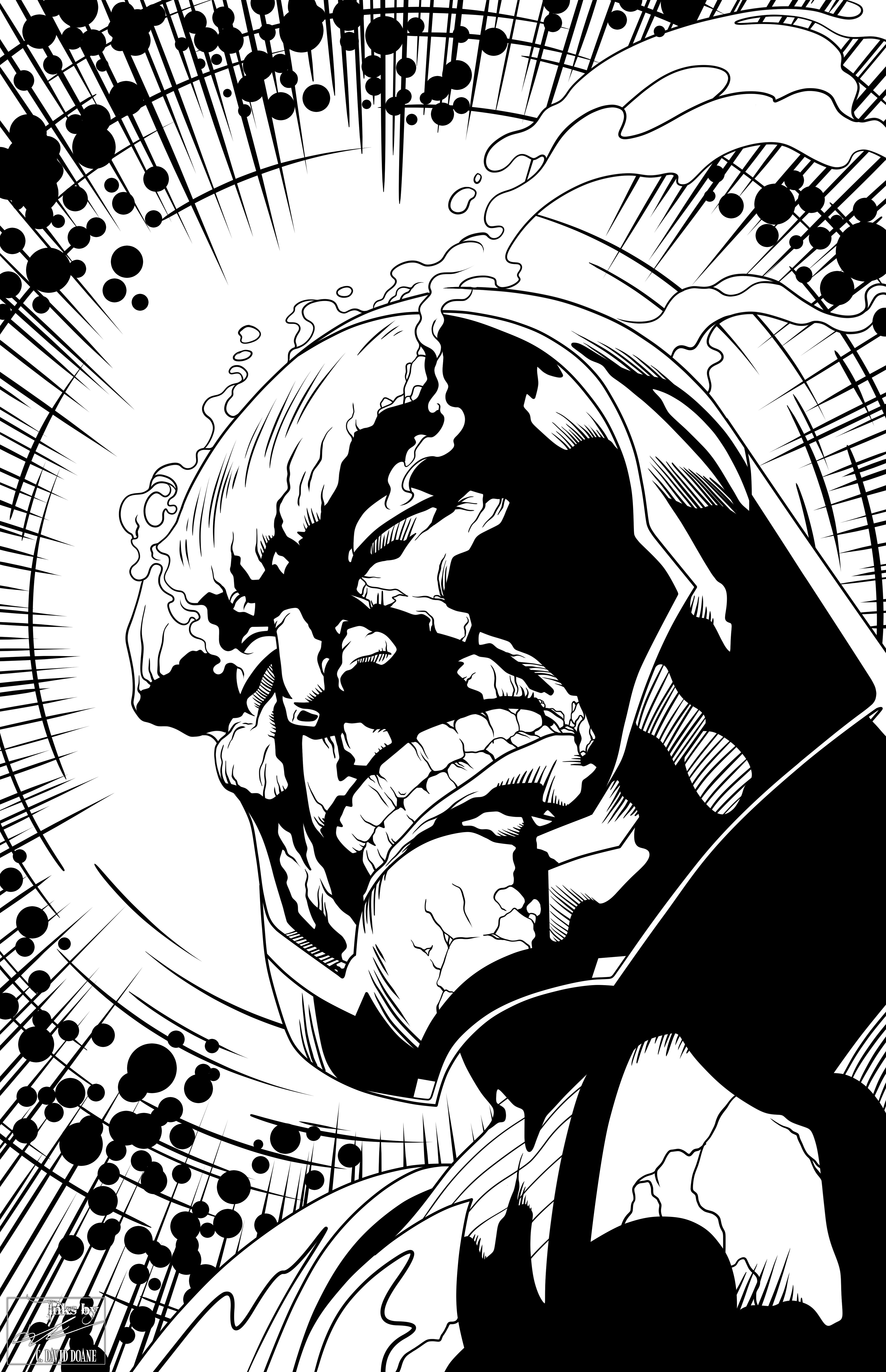 Darkseid inks by Ivan Reis