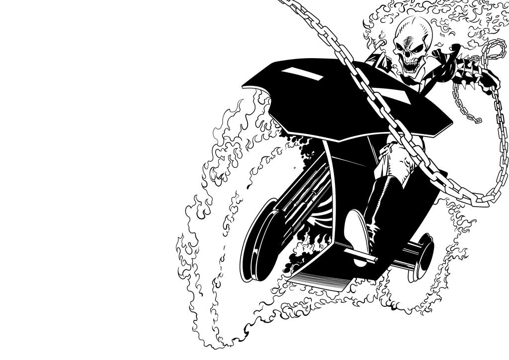 Ghost Rider inks by frostdusk on DeviantArt