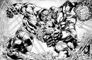 Darkseid vs Thanos - JoseLuisarts inks