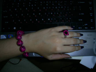 Pink and black Fimo set 2