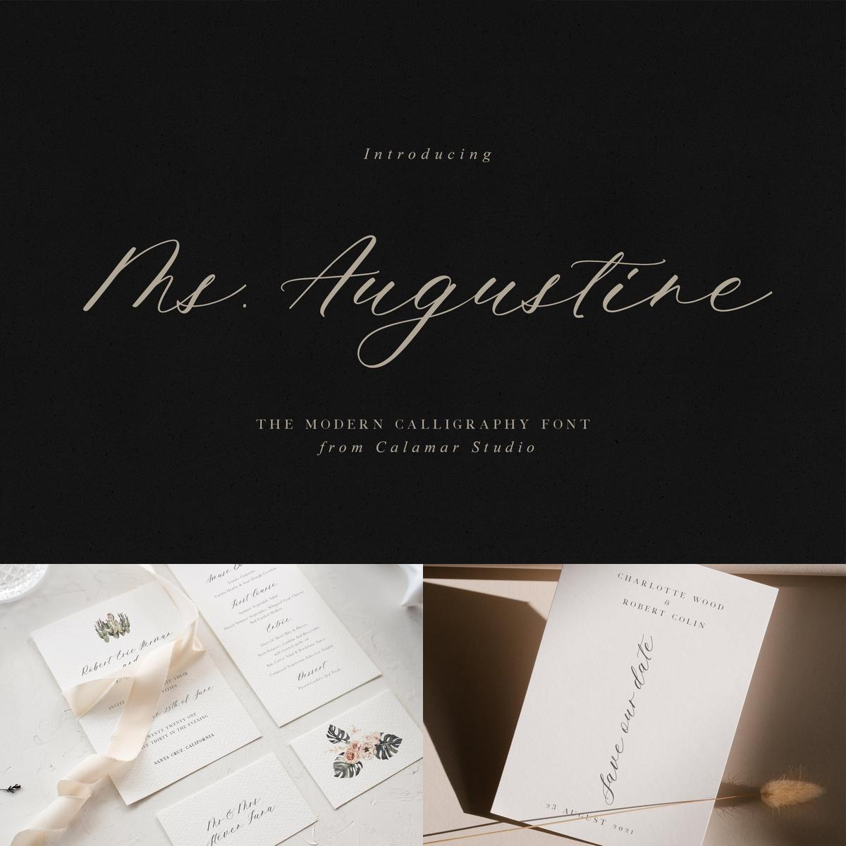 Ms Calligraphy Ms. Augustine Calligraphy Font by getorohee on DeviantArt