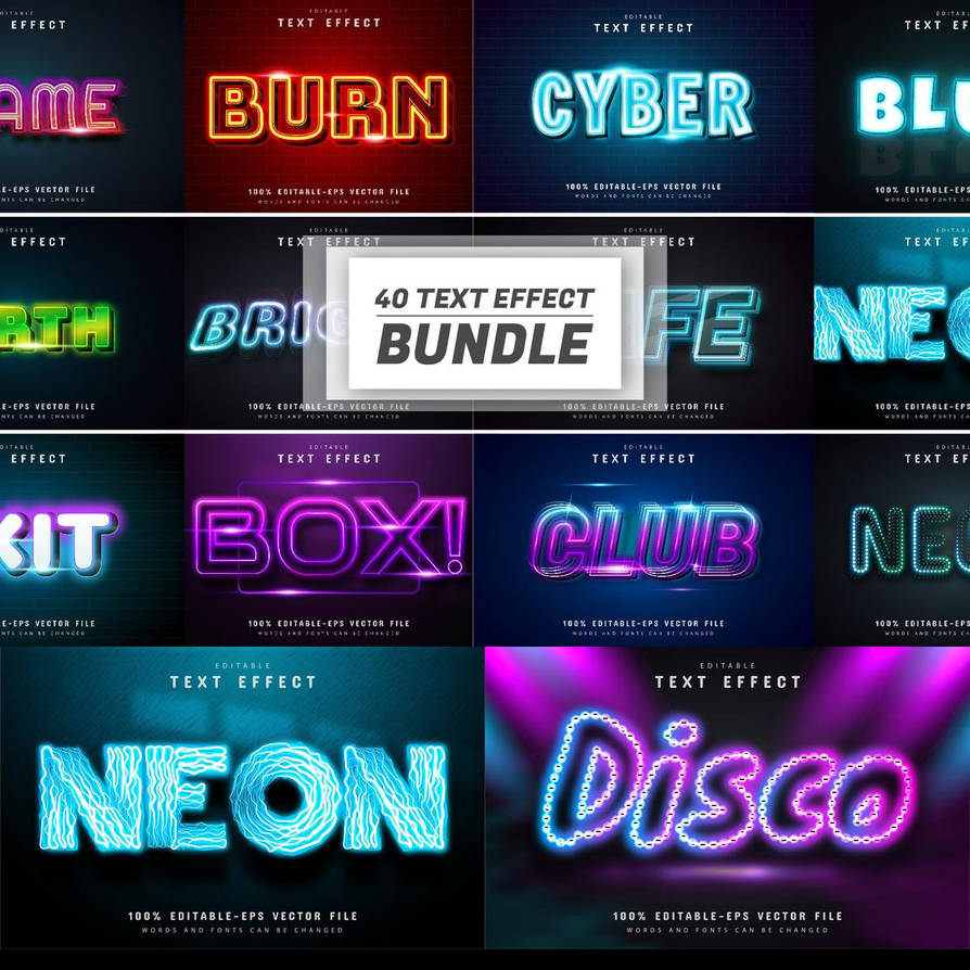 Text Box Scroll Neon 40 Neon text effect editable by getorohee on DeviantArt