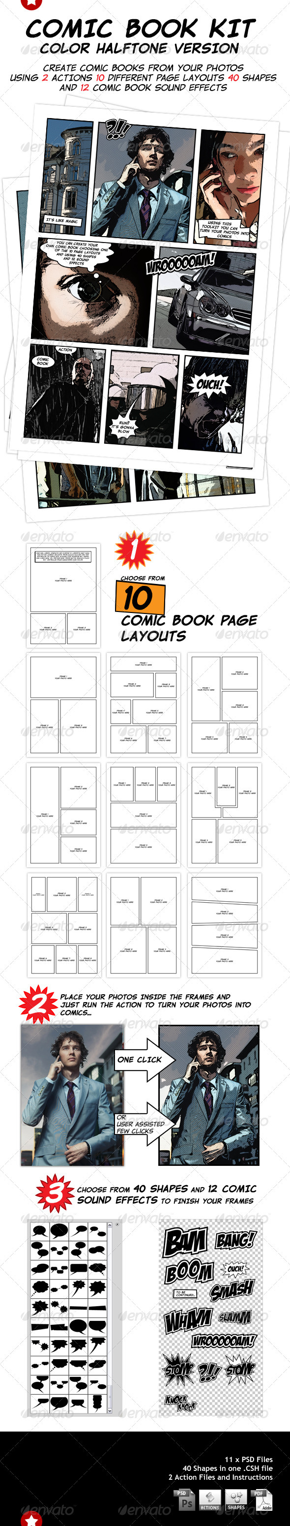 Comic Book Creation Kit by PremiumPSDFiles on DeviantArt