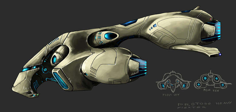 protoss heavy fighter by highdarktemplar on DeviantArt