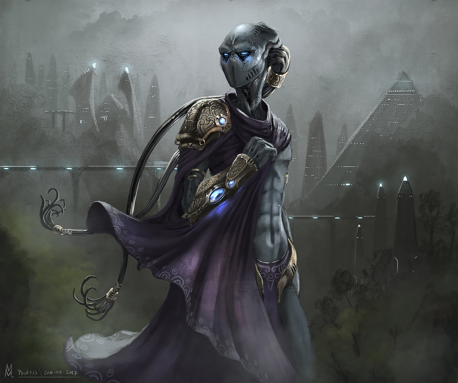 Protoss Writing Female Protoss by highdarktemplar on DeviantArt