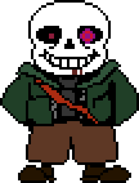 Pixilart - Error! Sans battle sprite by UpchucGamez