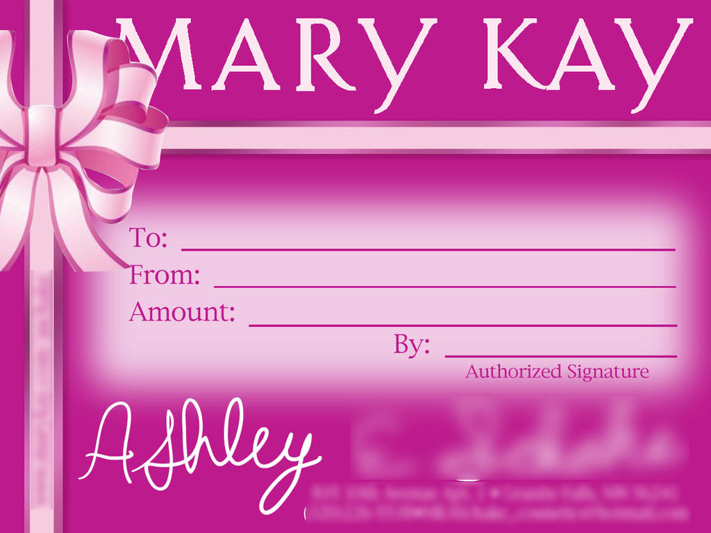 Mary Kay Gift Certificate By Meganleigh85