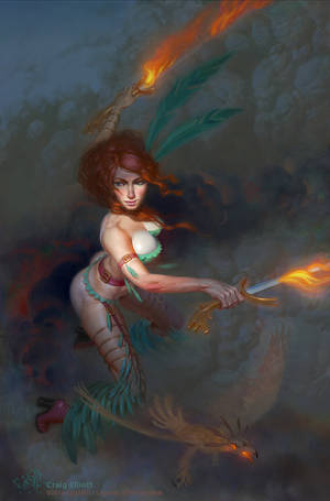 Legends of the Cryptids- Fire Goddess by craigelliottgallery