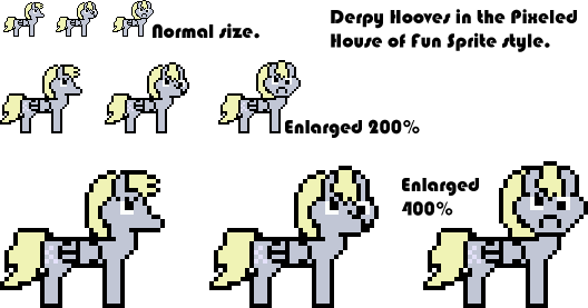 Pixeled House of Fun Style Derpy Hooves