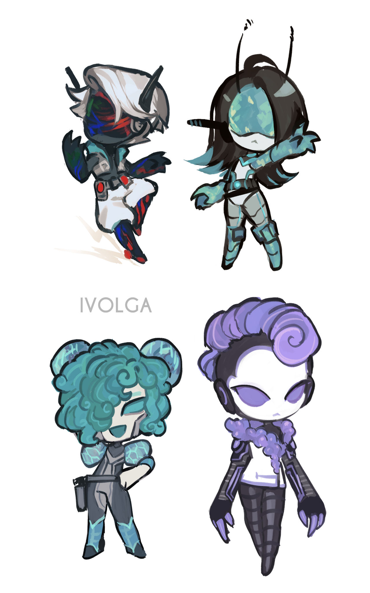Chibi customs by lVOLGA on DeviantArt