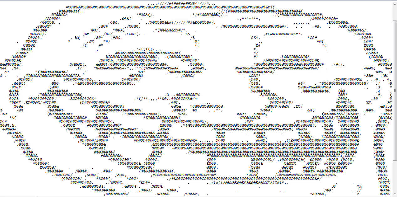Trollface ASCII Art by StAMblyat on DeviantArt