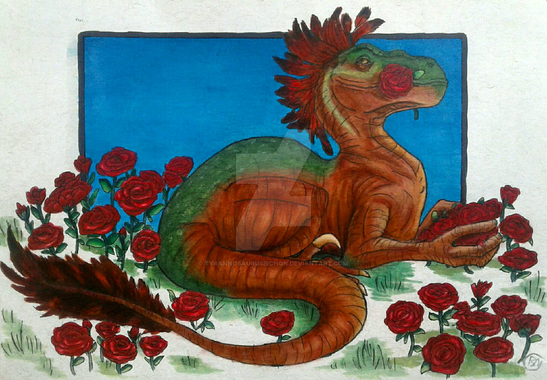 Rose Raptor Raptor and Roses by TyrannosaurusBichon on DeviantArt