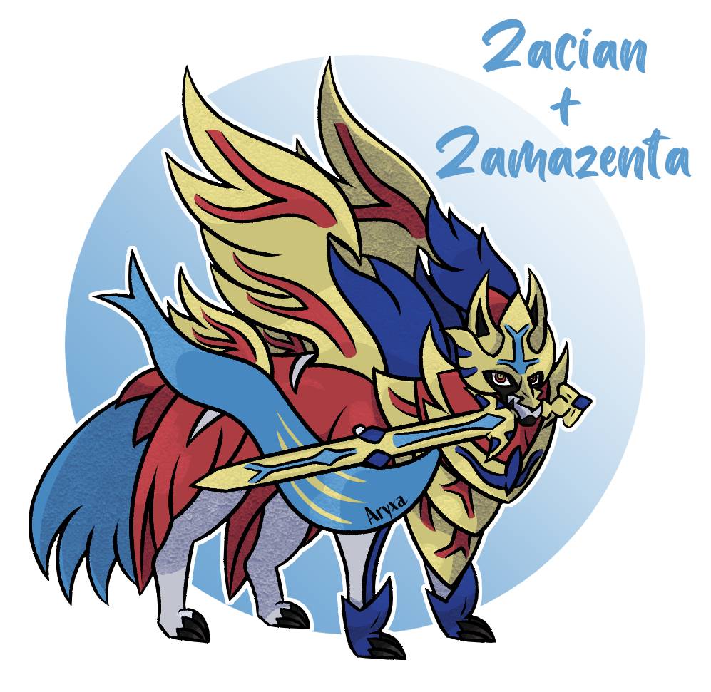 zacian, zacian, zamazenta, and zamazenta (pokemon) drawn by  yagita_(astronomie)