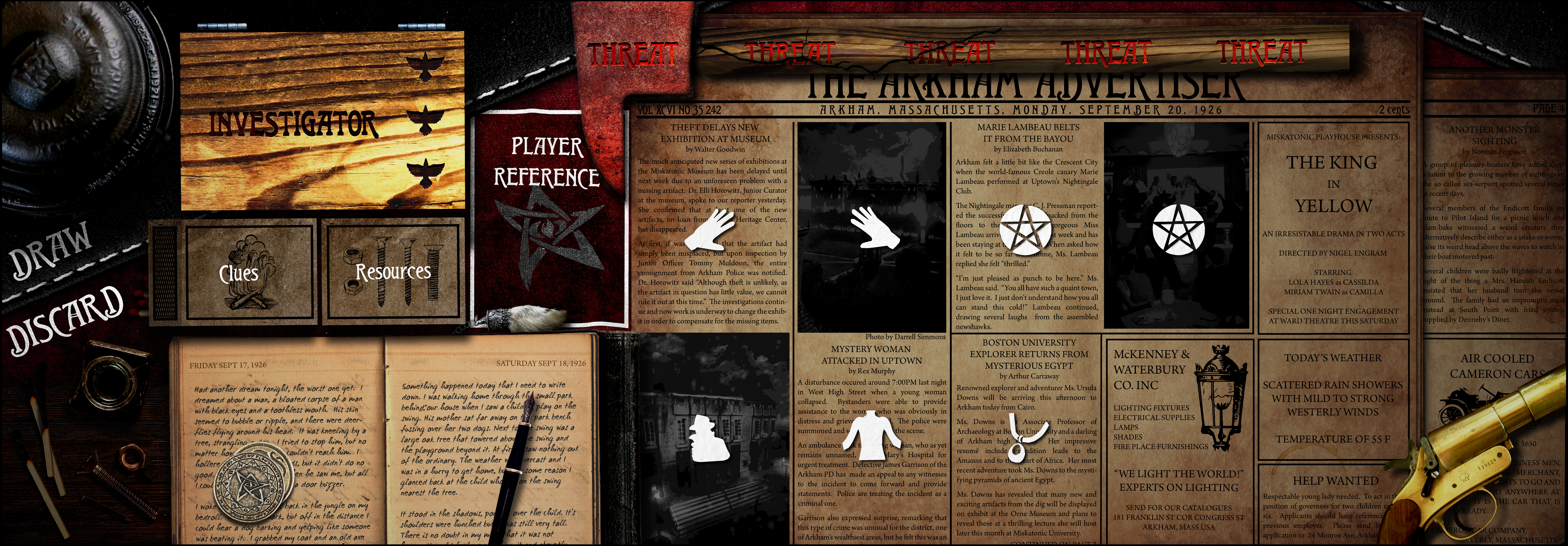 arkham horror card game classes Horror: The Class Action Turn Trackers Supplement Pack Rainbow Curse || Wendy (Multi-class