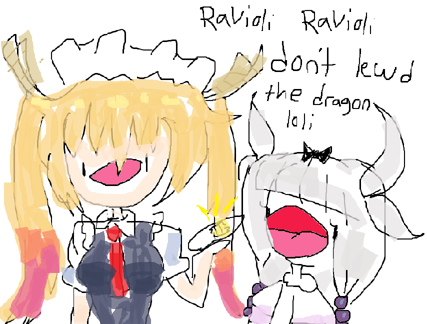 Ravioli ravioli dont lewd the dragon loli by SnizzleSauce on DeviantArt