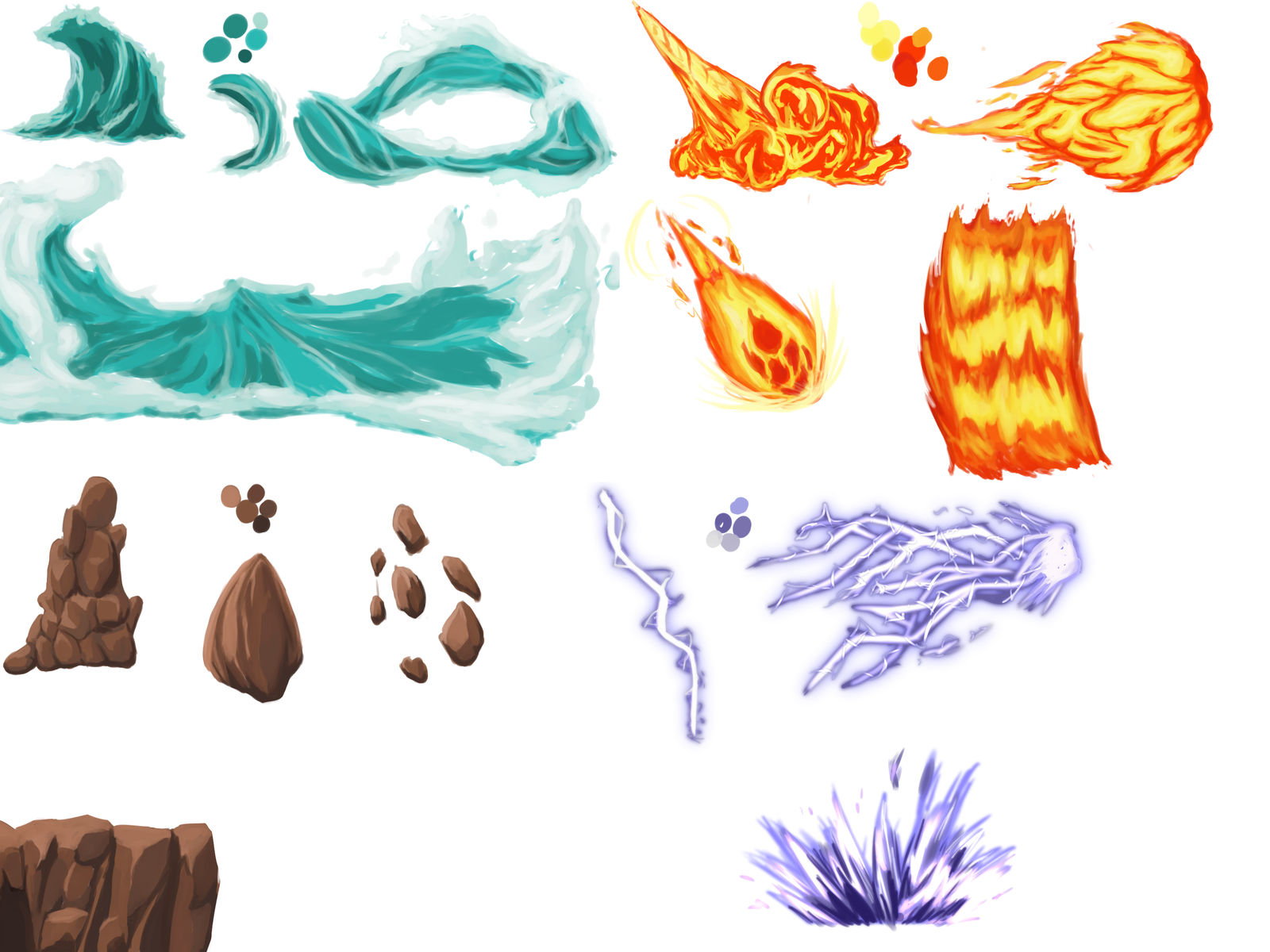 Stylized Elemental Practice Page by DragonLoreStudios on DeviantArt