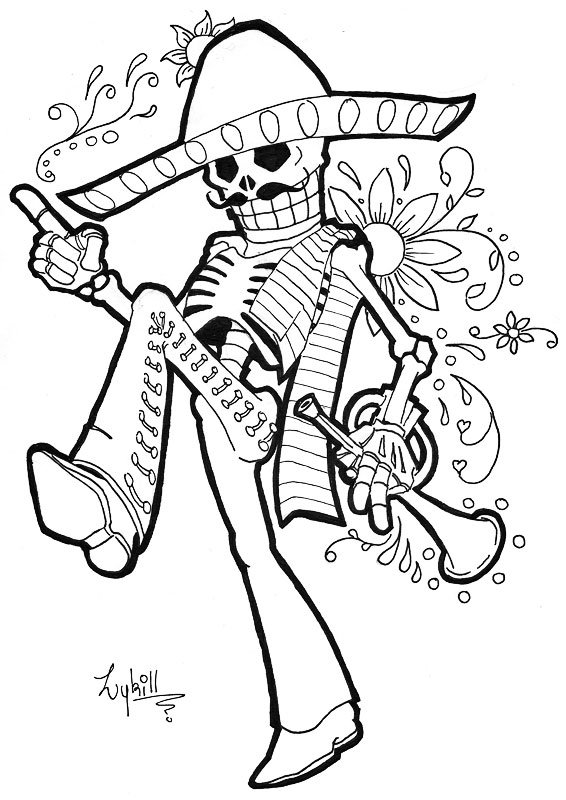 Mexican Mariachi skull by lykill on DeviantArt