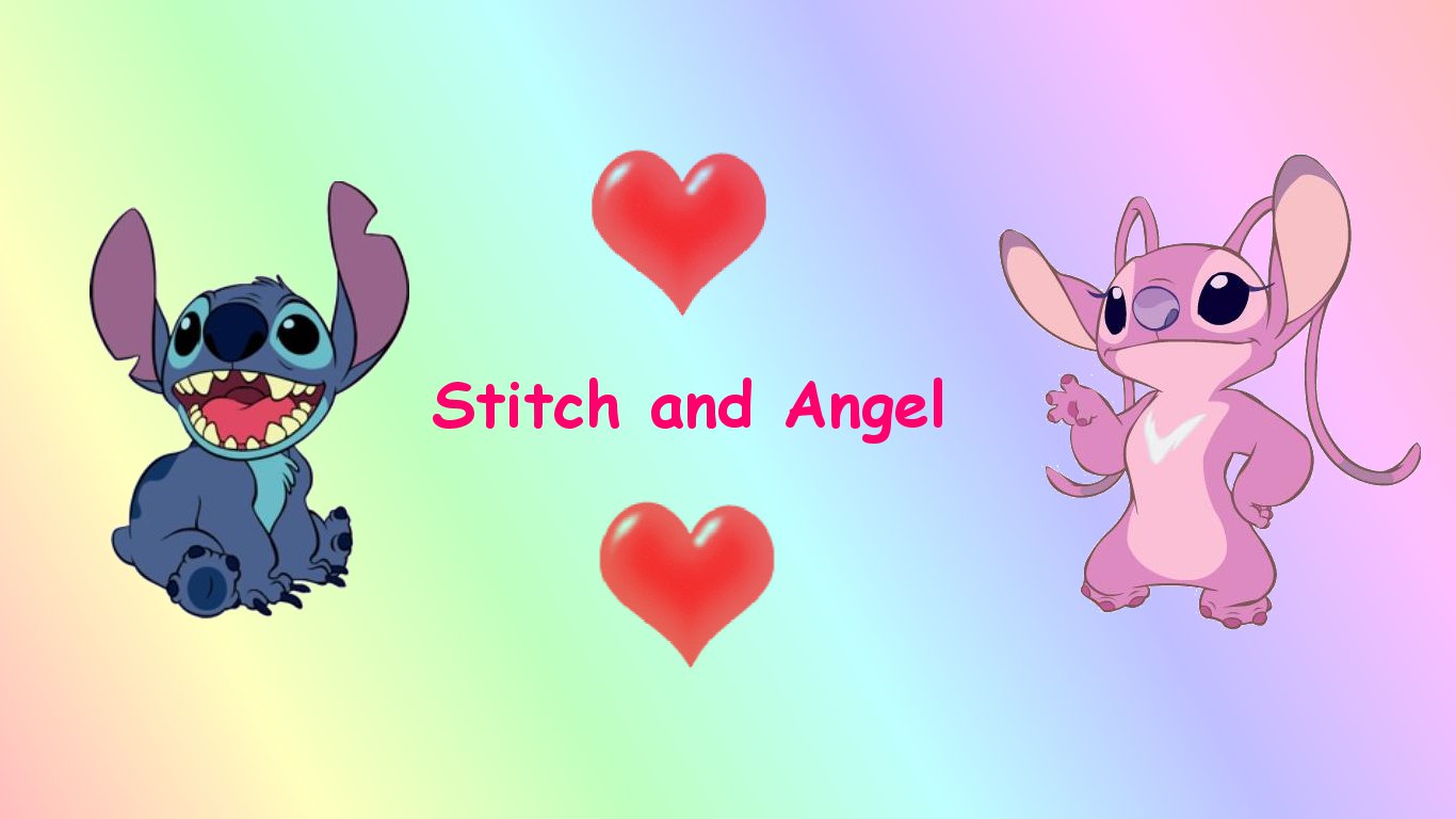 Stitch and Angel Wallpaper