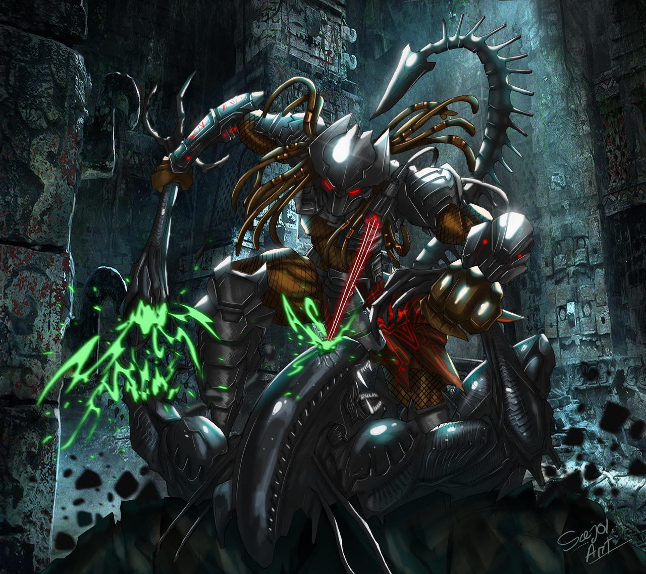 Alien vs Predator Wallpaper by carnageX333 on DeviantArt