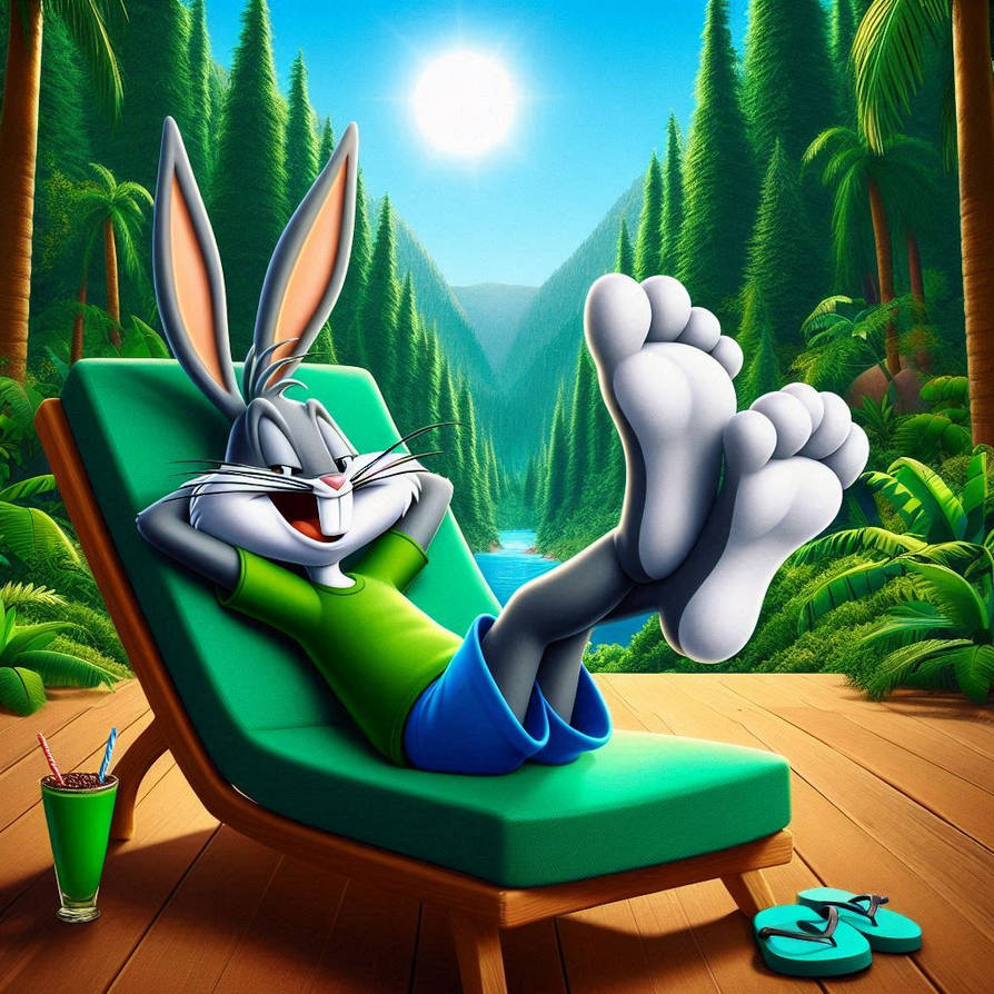 AI Fanart: Bugs Bunny Forest Feet 2 by ThunderbirdFeetLover on DeviantArt