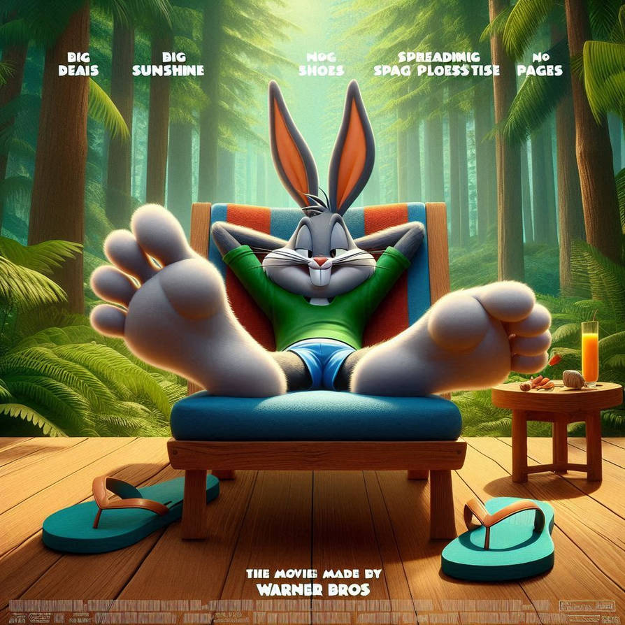 AI Fanart: Bugs Bunny Forest Feet 13 by ThunderbirdFeetLover on DeviantArt