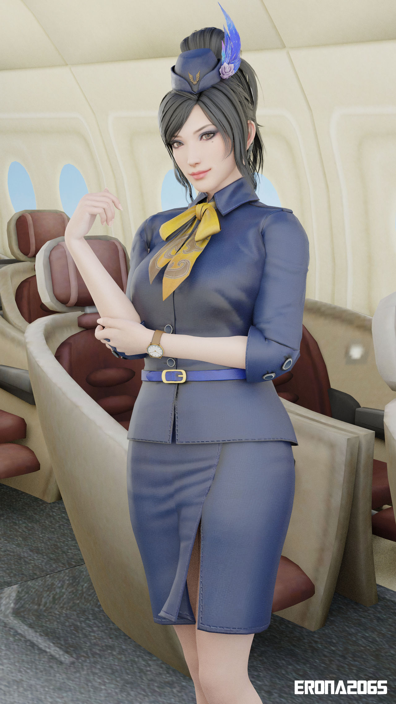 W07 Zhenji Flight Attendant DW By Erona2065 On DeviantArt w07-zhenji-flight-attendant-dw-by-erona2065-on-deviantart