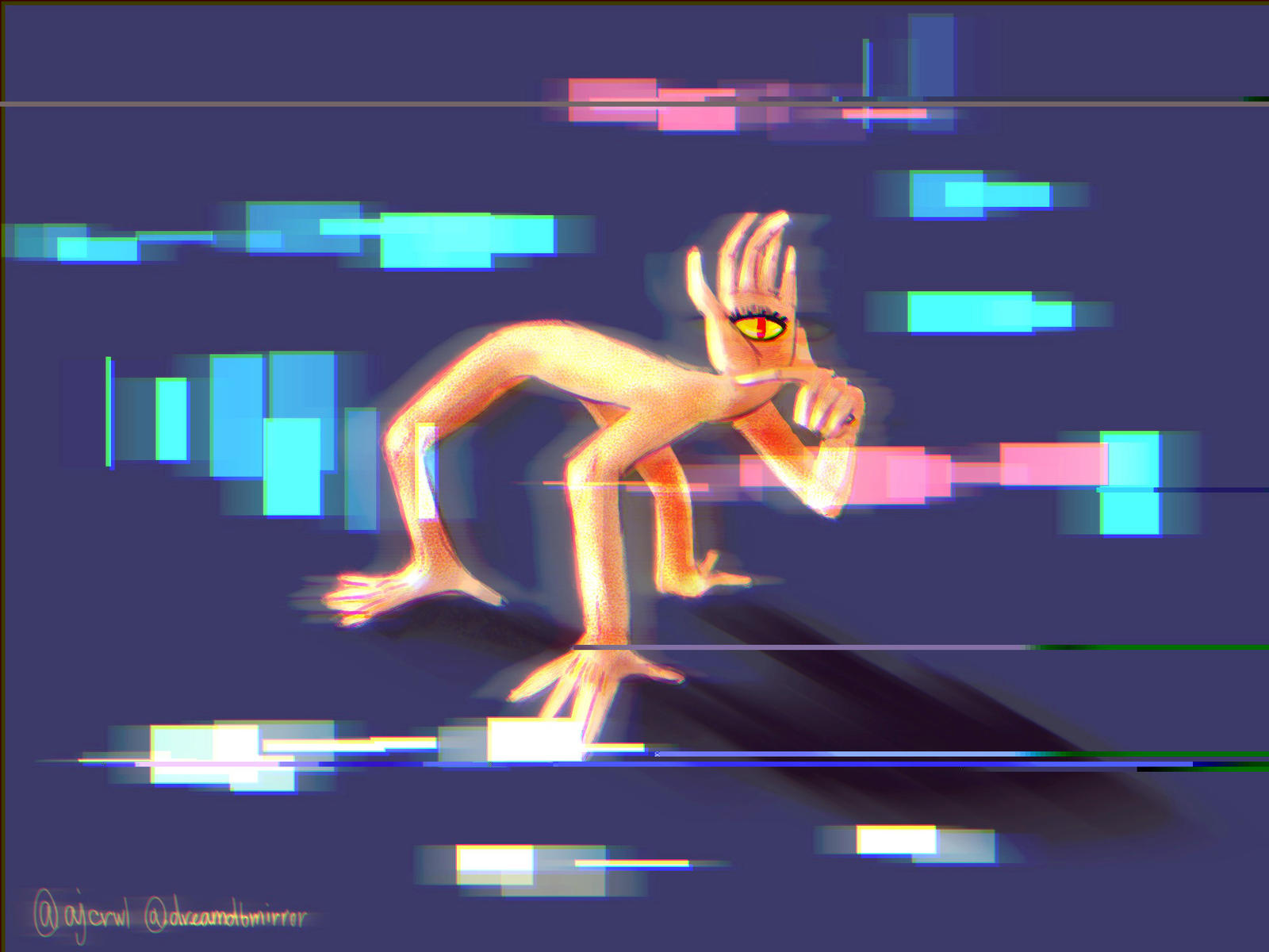 Glitchy hands