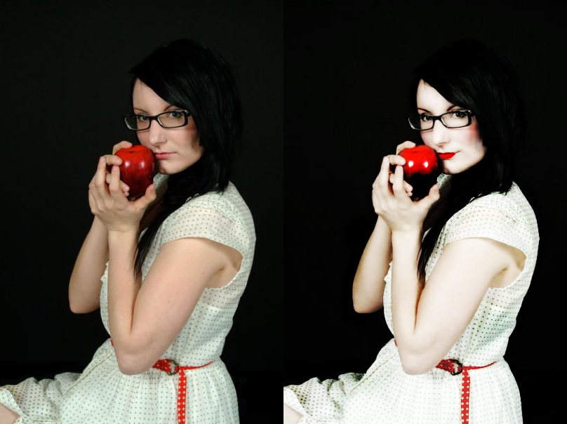 Snow white before and after