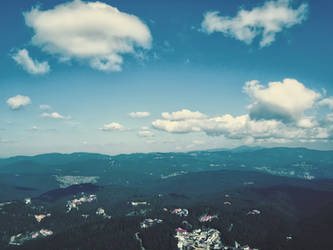 The vast blue sky