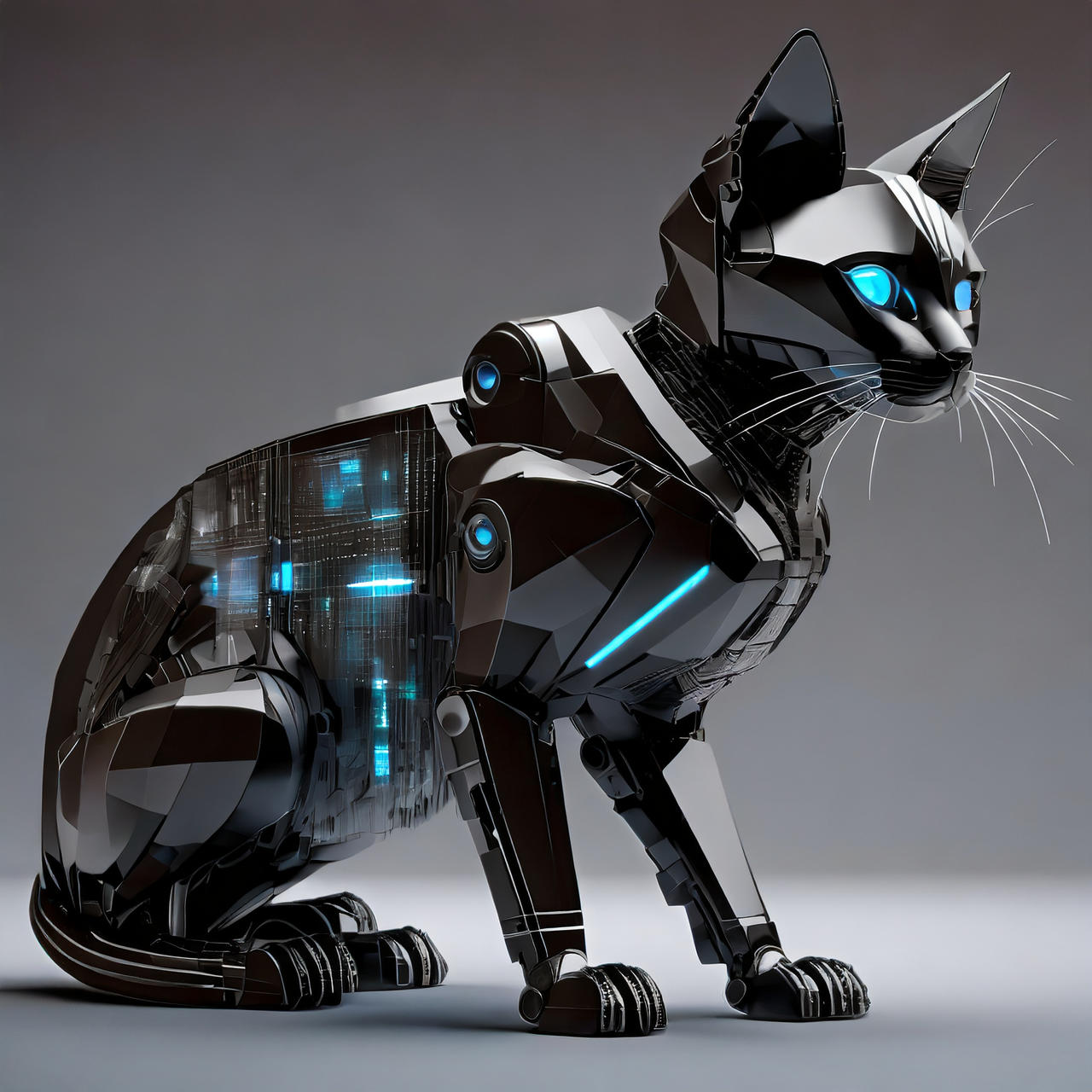 Cat Decatur Robots Firefly futuristic cat robot full view highly de by SHEsSoArtsy on ...