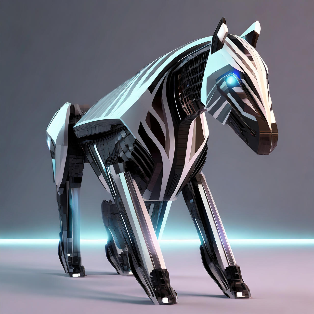Firefly futuristic zebra robot full view highly by Cher235a on DeviantArt
