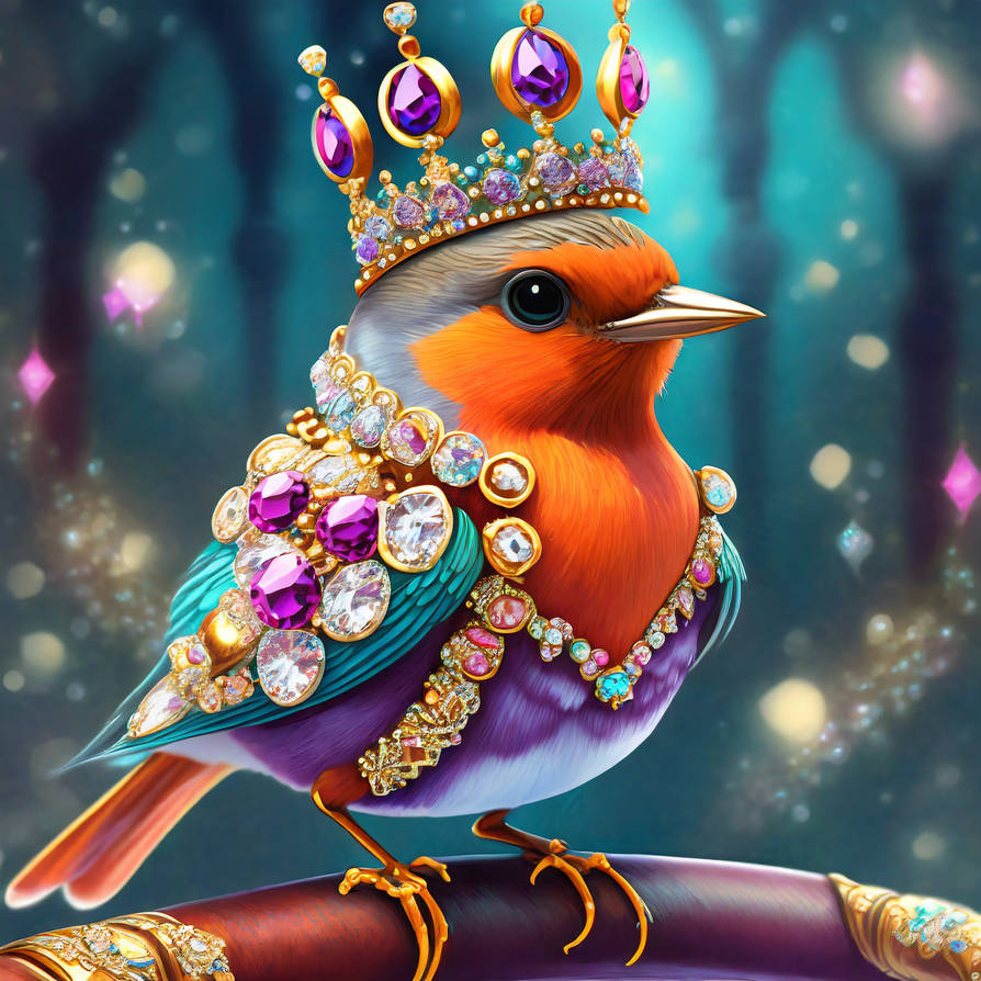 Firefly 3d colorful robin bird wearing fancy cloth by Cher235a on ...